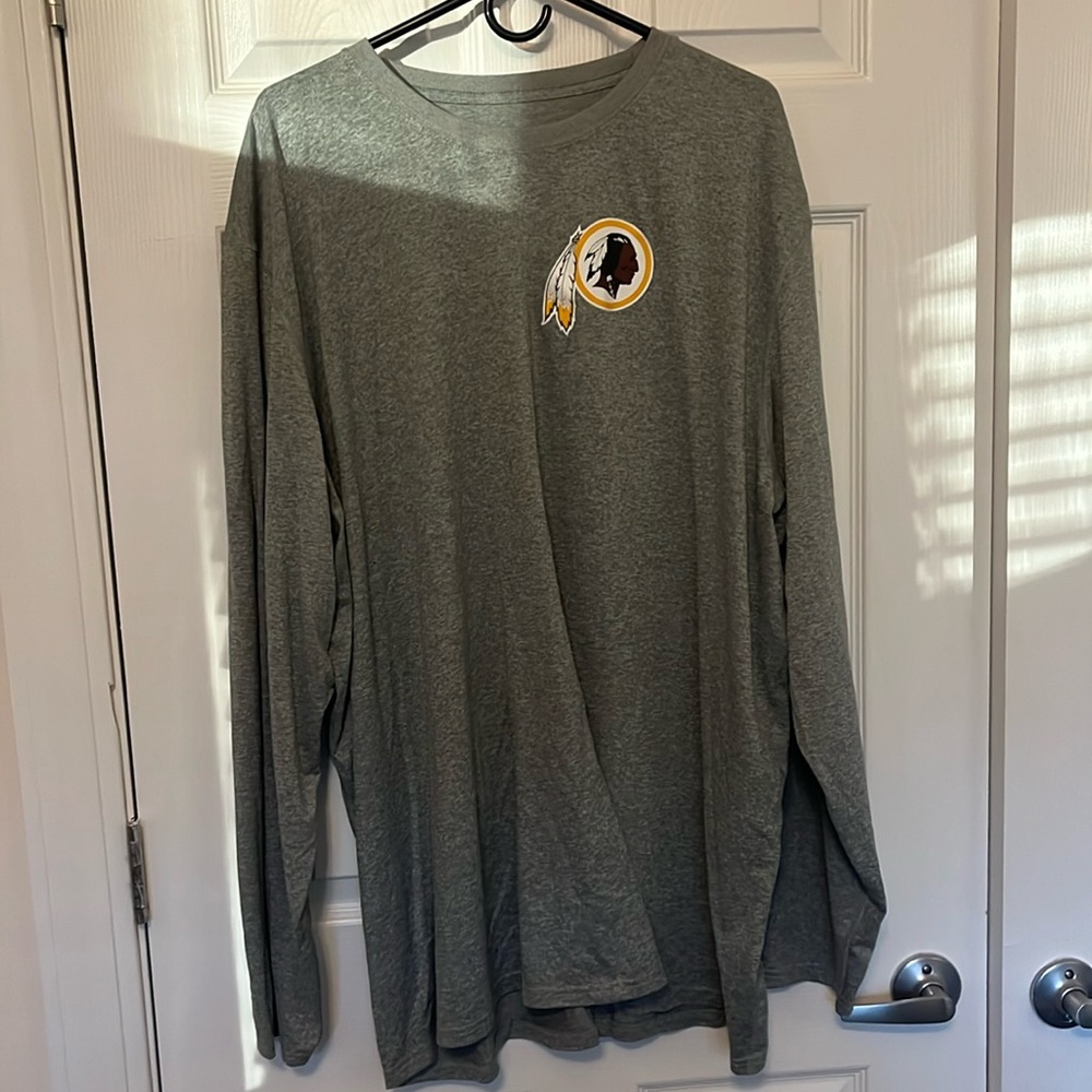 Men’s Nike Grey Long Sleeve Washington Redskins (now Commanders) Shirt, 4XL